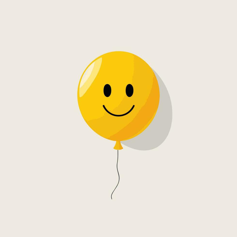ai generiert Baby Produkt gefüllt Gelb Logo. Schule Lieferungen. Ballon mit Smiley Gesicht. Design Element. ai Kunst zum korporativ Marke, abspielen Center, Geburtstag Party Planer vektor