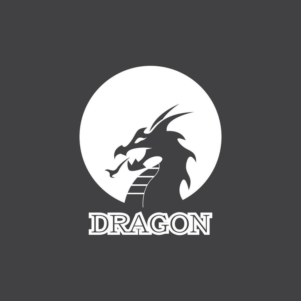 Drachen Silhouette Symbol Symbol Vektor Illustration