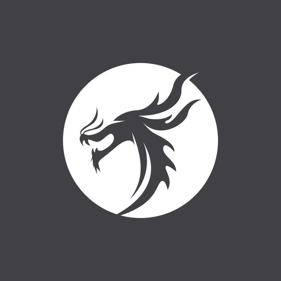 Drachen Silhouette Symbol Symbol Vektor Illustration