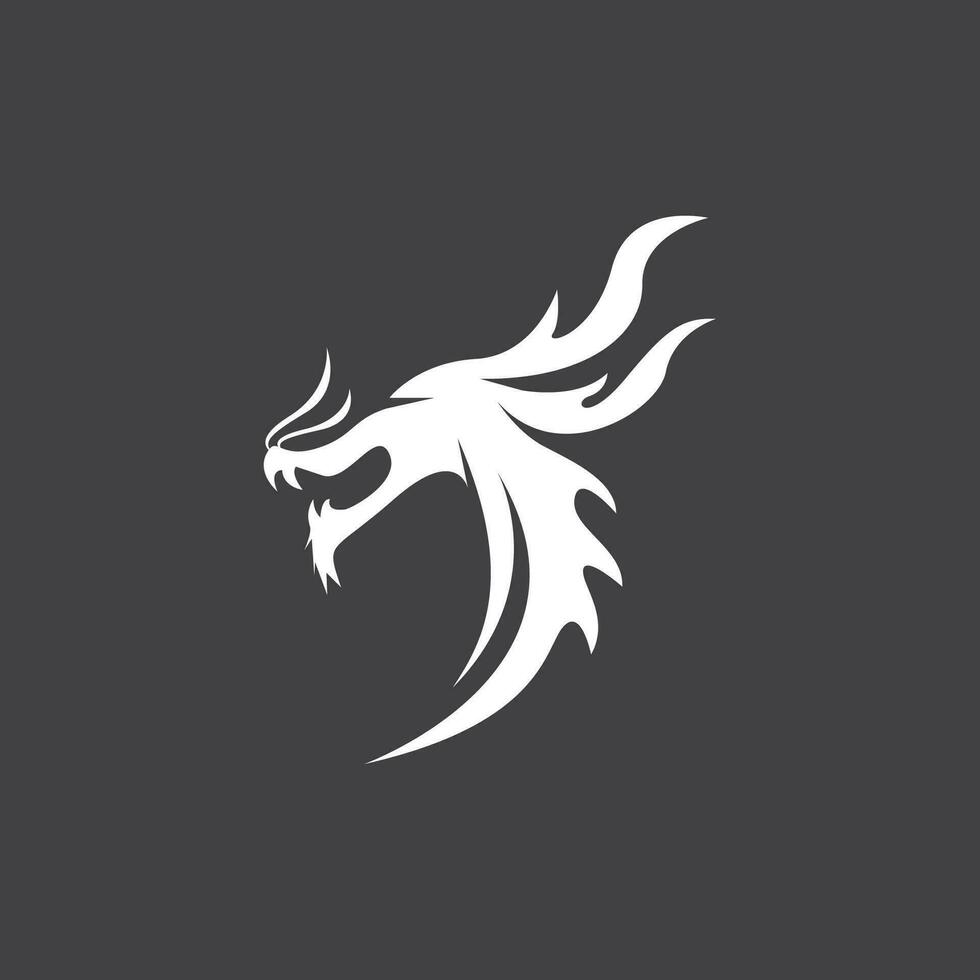 Drachen Silhouette Symbol Symbol Vektor Illustration