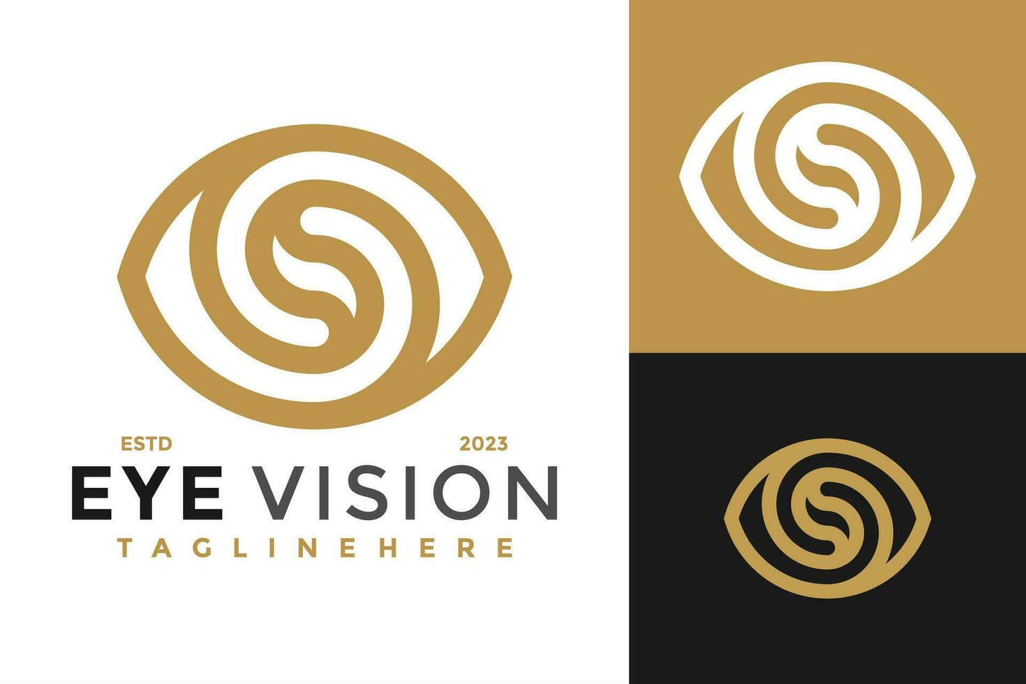 Brief s Auge Vision Logo Design Vektor Symbol Symbol Illustration