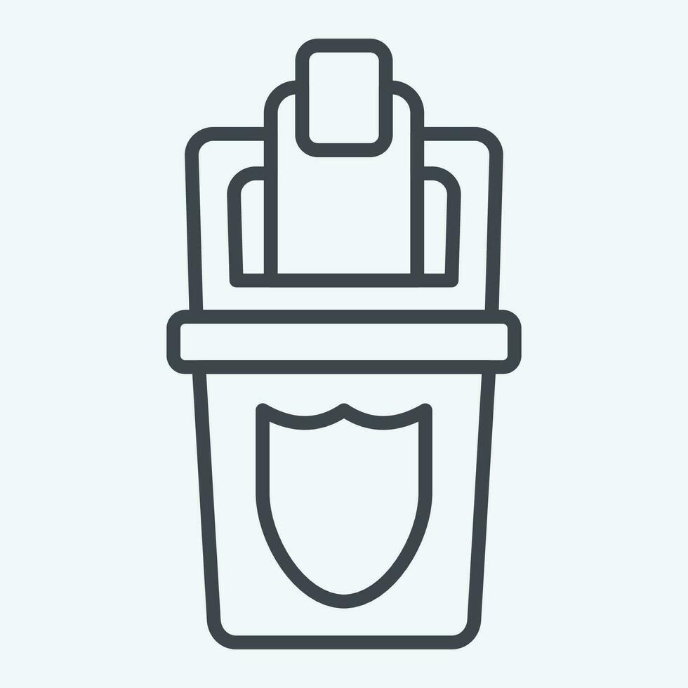 ikon skydda. relaterad till plast förorening symbol. linje stil. enkel design redigerbar. enkel illustration vektor