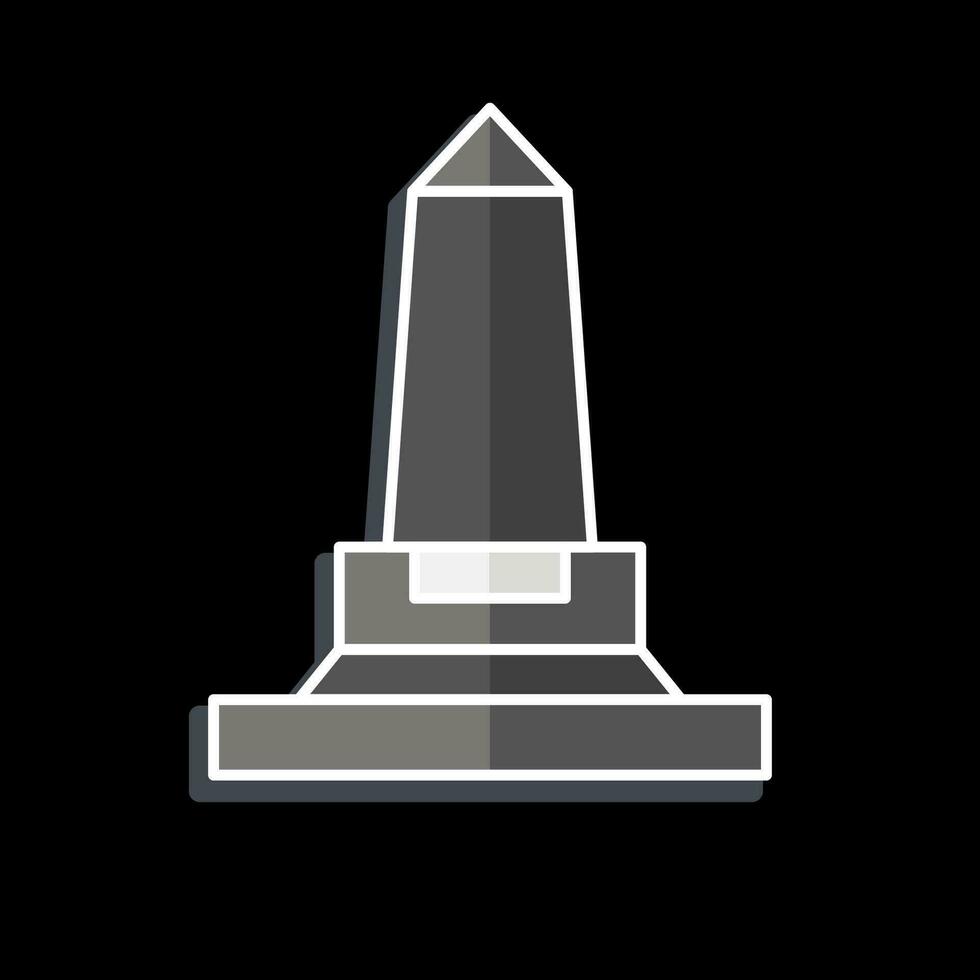ikon wellington monument. relaterad till irland symbol. glansig stil. enkel design redigerbar. enkel illustration vektor