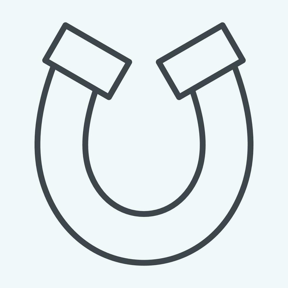 Symbol Pferd Schuh. verbunden zu Irland Symbol. Linie Stil. einfach Design editierbar. einfach Illustration vektor