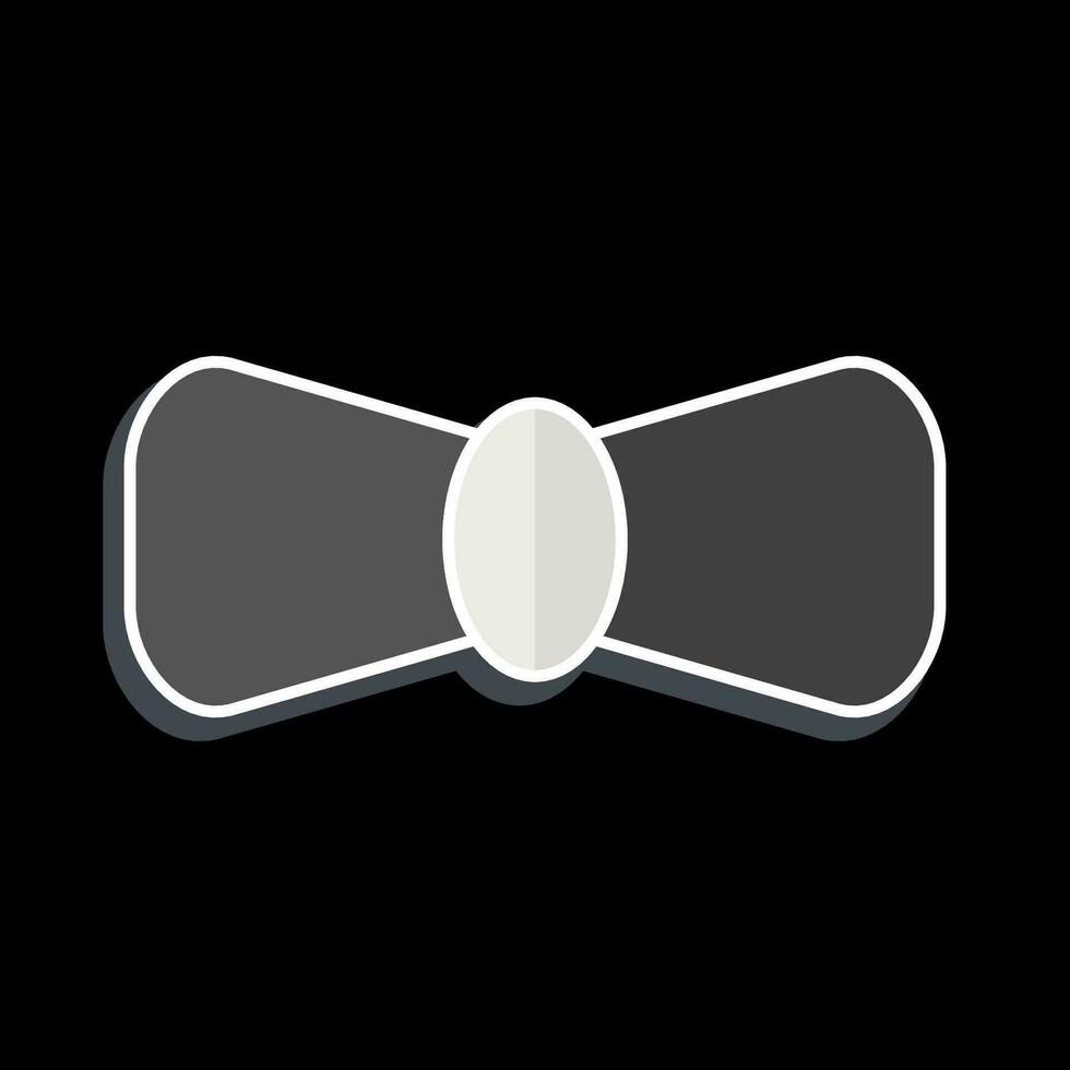 ikon rosett slips. relaterad till irland symbol. glansig stil. enkel design redigerbar. enkel illustration vektor