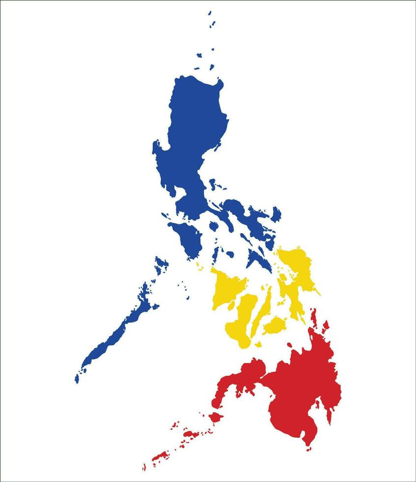 Philippinen Karte. Karte von Philippinen im drei Netz Regionen vektor