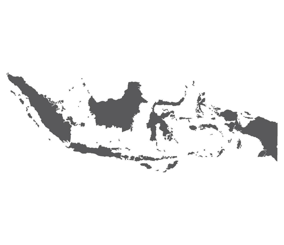 indonesien Karta. Karta av indonesien i grå Färg vektor