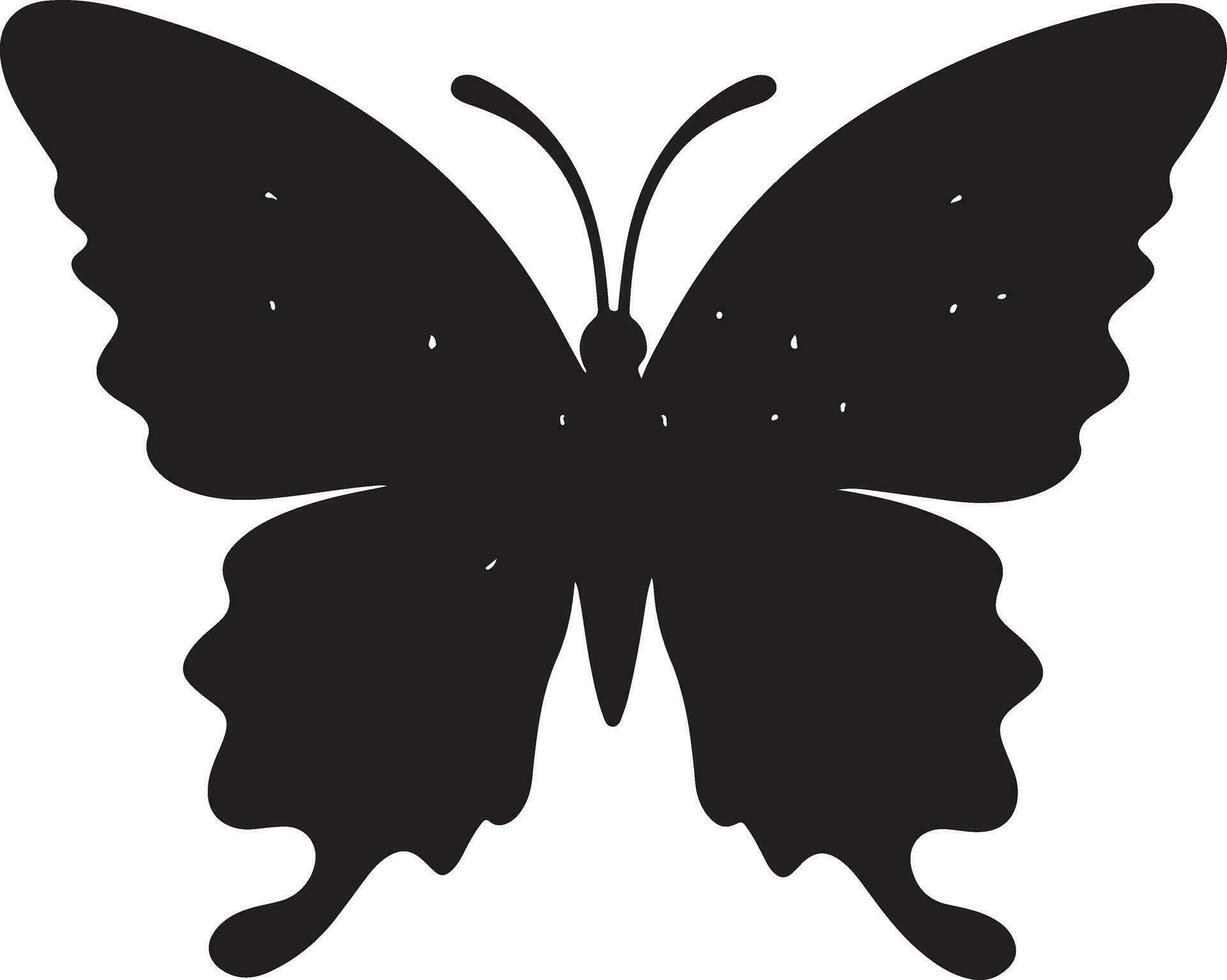 schwarz Schmetterling Silhouette Illustration Vektor