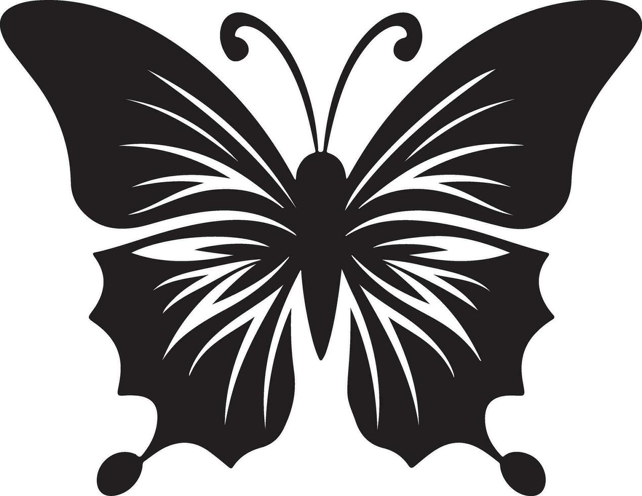 schwarz Schmetterling Silhouette Illustration Vektor