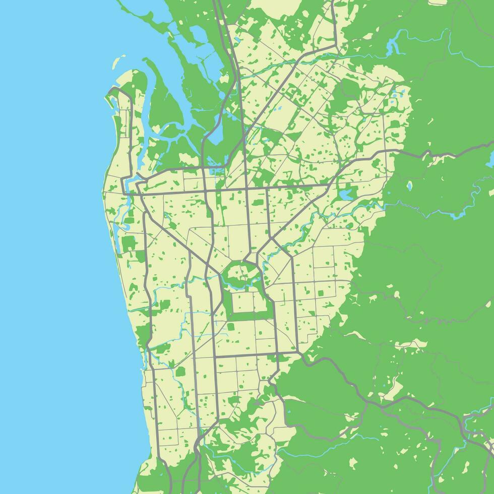 adelaide Australien stad Karta. vektor illustration