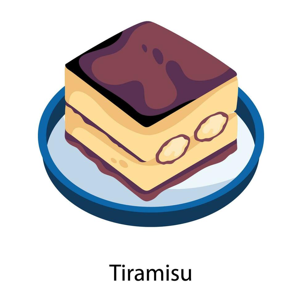 trendig tiramisu begrepp vektor