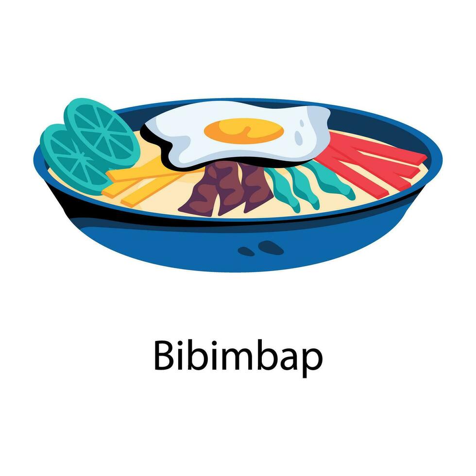 modisch bibimbap Konzepte vektor