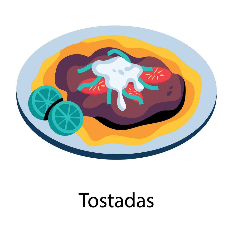 trendig tostadas begrepp vektor