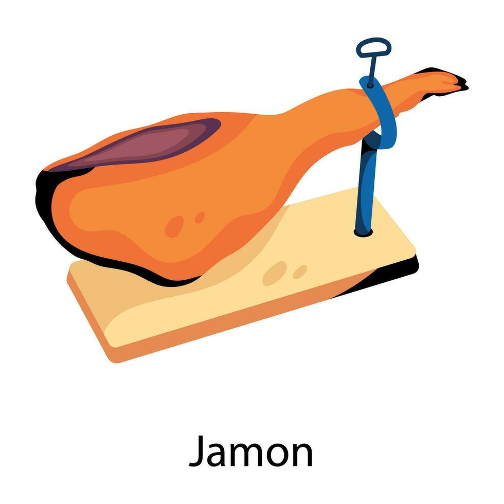 trendig jamon begrepp vektor