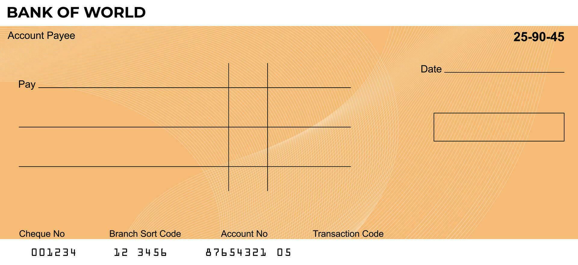 Vektor von leer Bank oder persönlich überprüfen. Zahlung, Geld, Kasse, Währung, überprüfen, Banknote