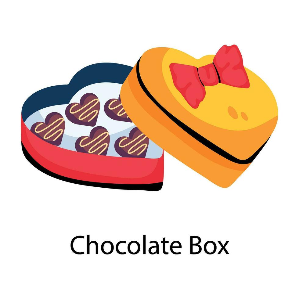 trendig choklad låda vektor