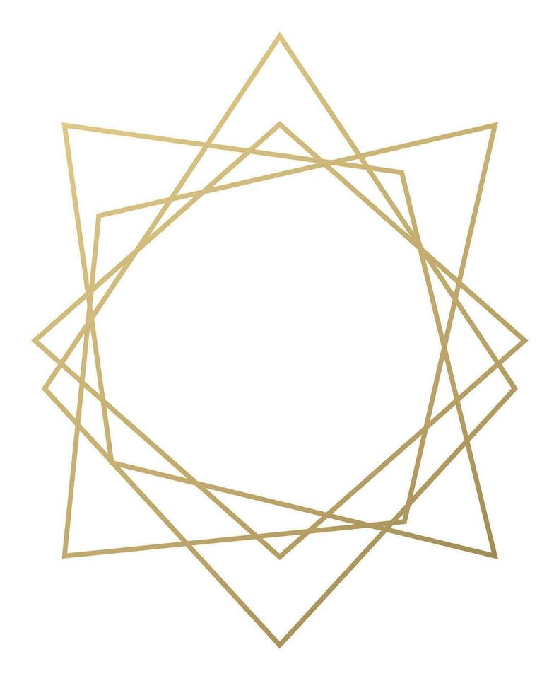 Luxus golden geometrisch gestalten Rahmen Illustration. vektor