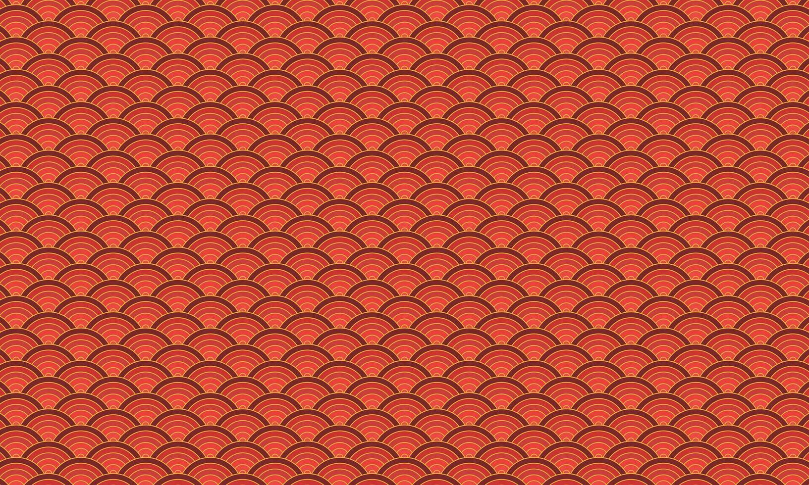 geometrisk Vinka mönster mörk röd och gyllene linje cirkulär för tyg mönster, imlek bakgrund vektor