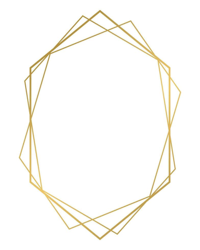 Luxus golden geometrisch gestalten Rahmen Illustration. vektor