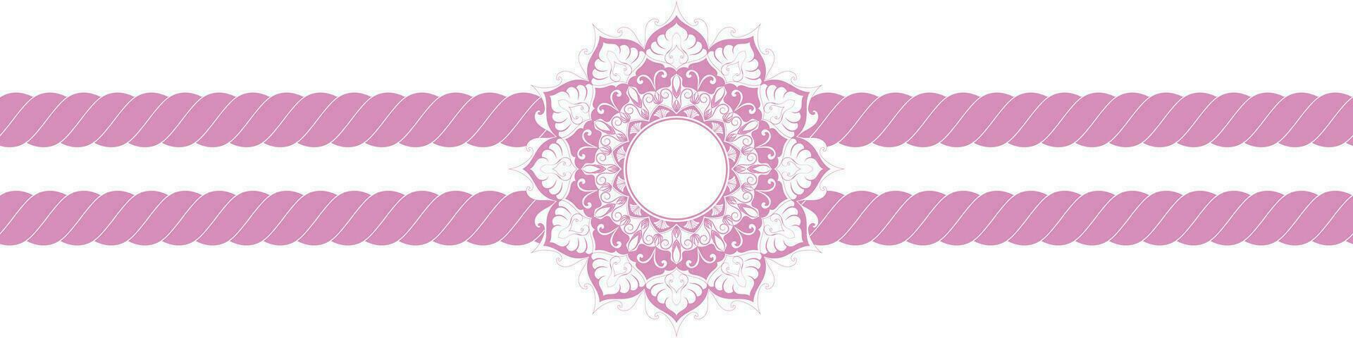 mandala mönster med rosa cirklar och vit cirklar i de Centrum för tillsats meddelanden till bröllop kort för de brud och brudgum. vektor