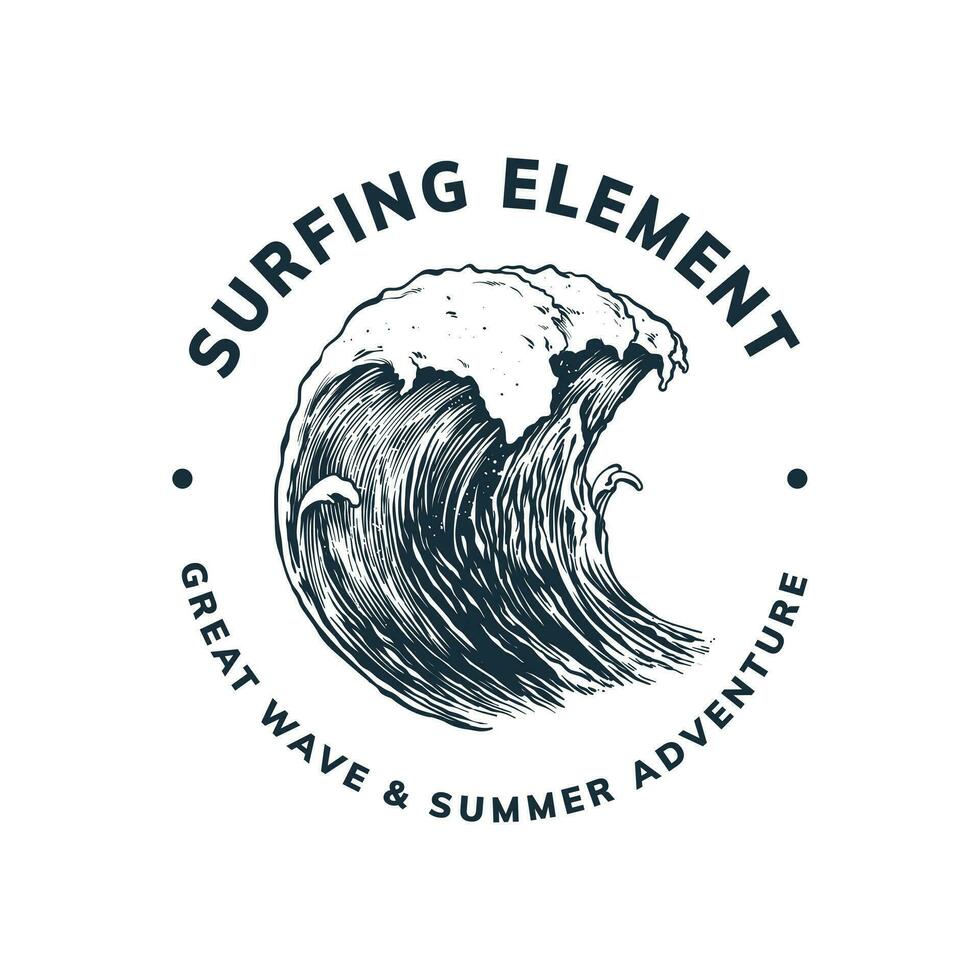 surfing konstverk för t-shirt design vektor