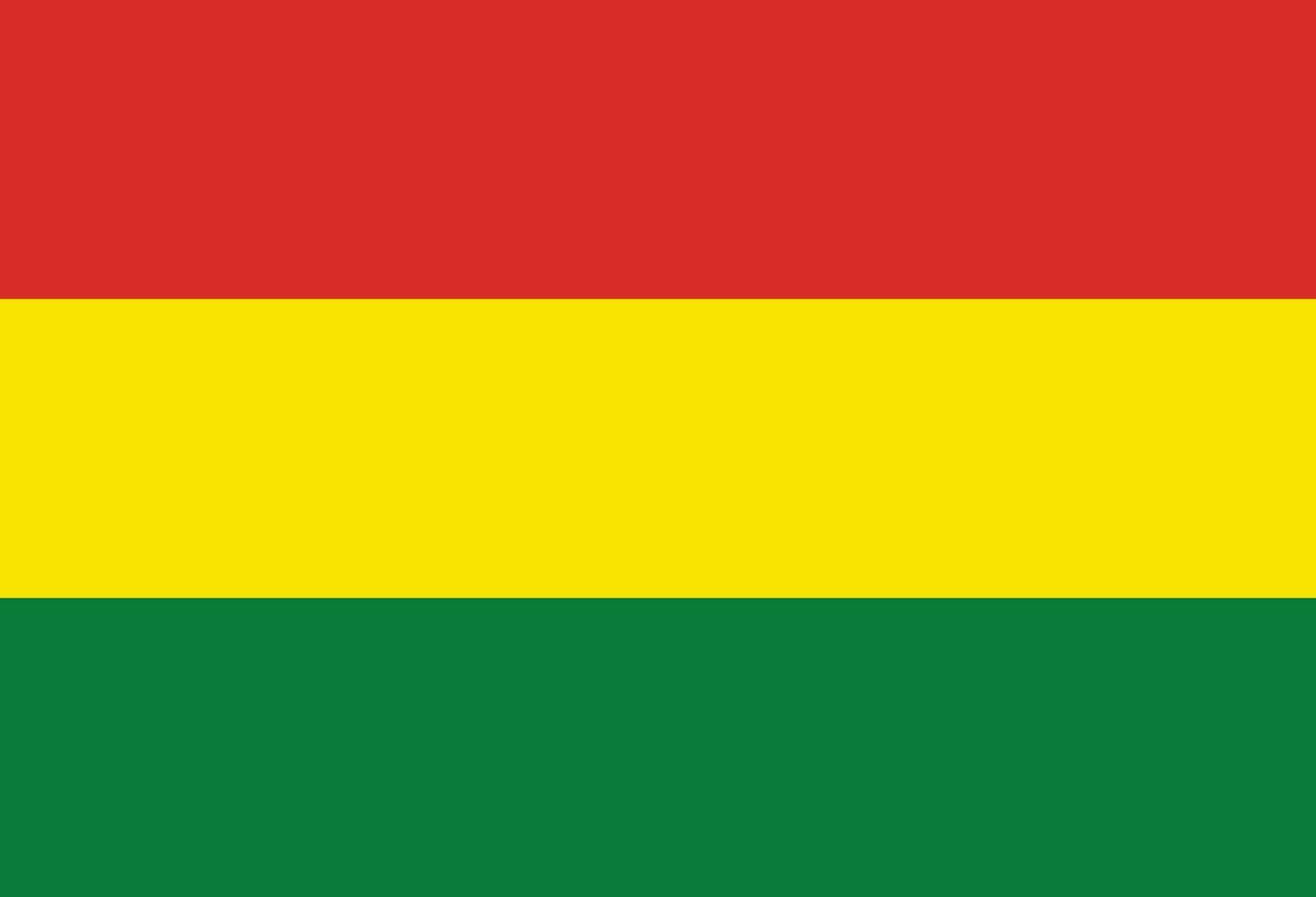 das National Flagge von Bolivien Vektor Illustration mit offiziell Farbe