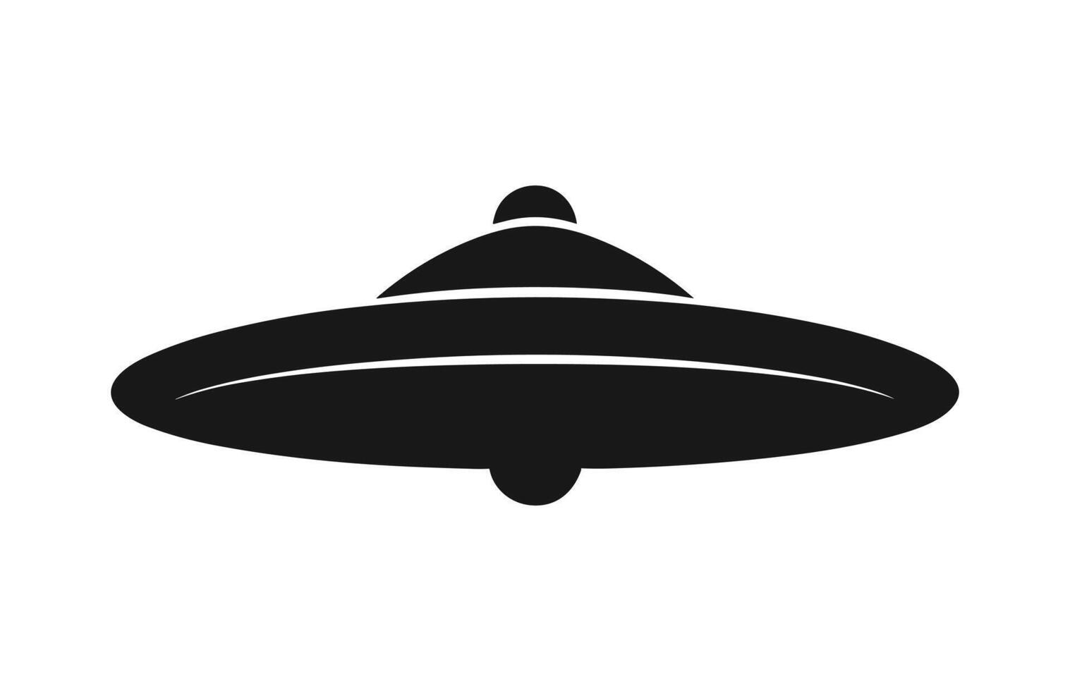 en Plats UFO silhuett vektor