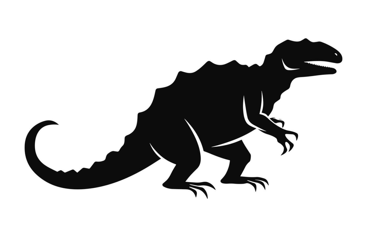 ein Dinosaurier Vektor Silhouette isoliert auf ein Weiß Hintergrund