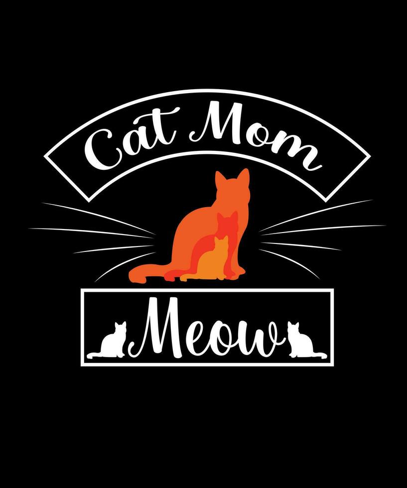 katt mamma och bäst dagar är katt dag t-shirt design vektor illustration