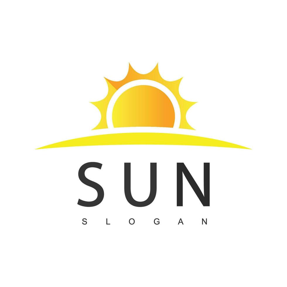 stigande Sol logotyp design mall vektor