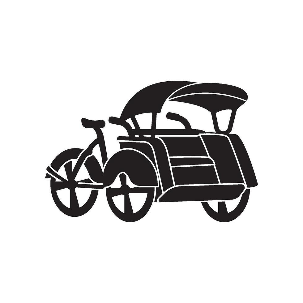 riksha symbol logotyp ikon, vektor illustration mall design