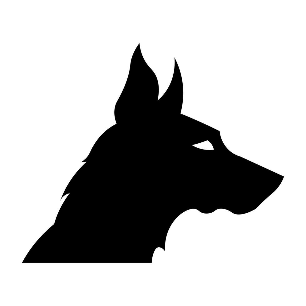 hund svart vektor ikon isolerat på vit bakgrund