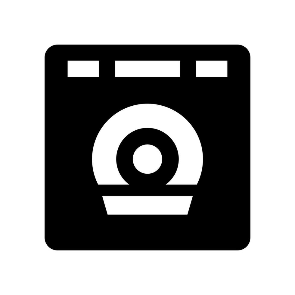 Diskette schwarz Vektor Symbol isoliert auf Weiß Hintergrund