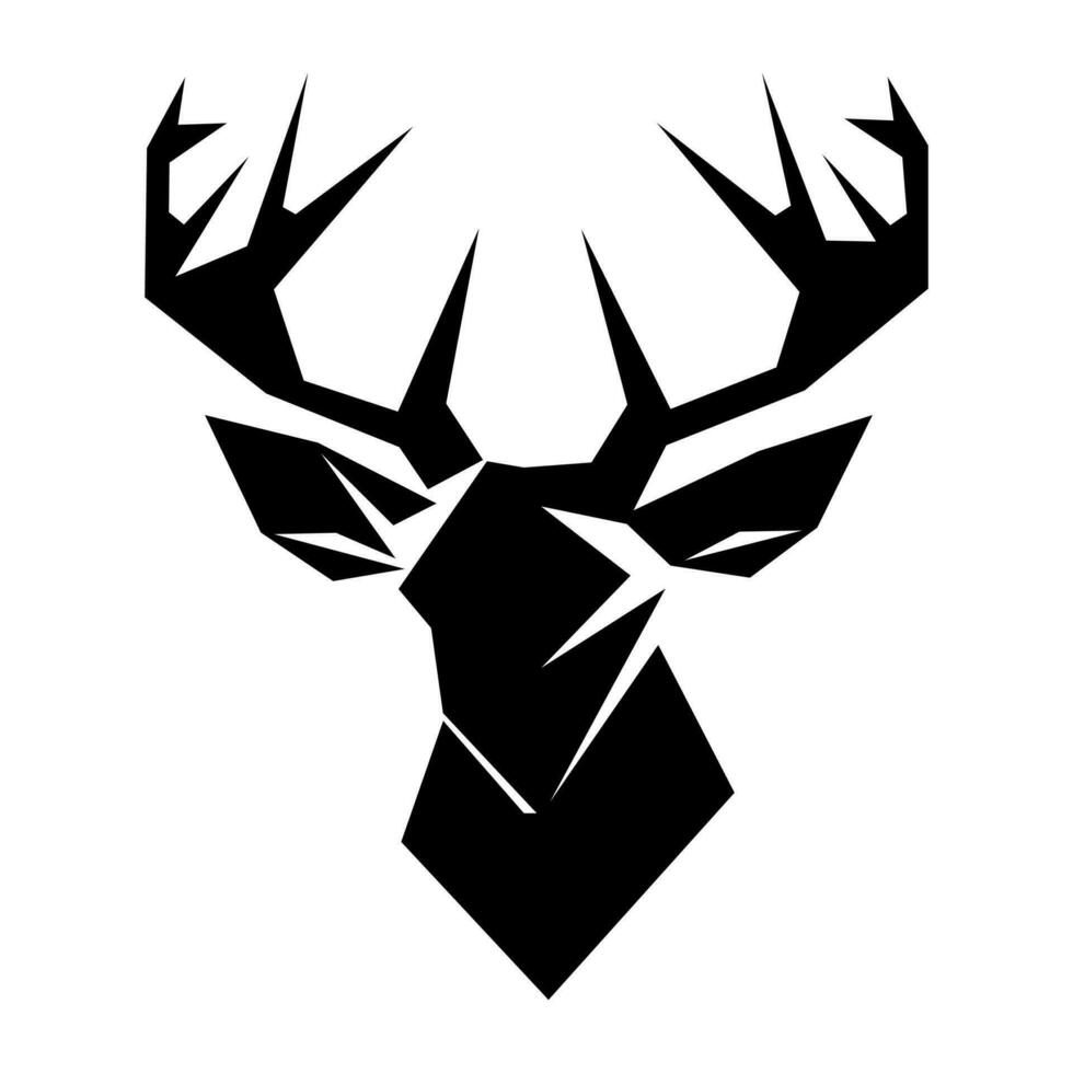Hirsch schwarz Vektor Symbol isoliert auf Weiß Hintergrund