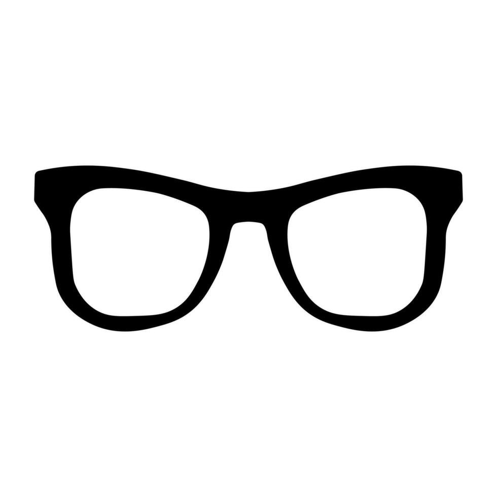 Brille schwarz Vektor Symbol isoliert auf Weiß Hintergrund