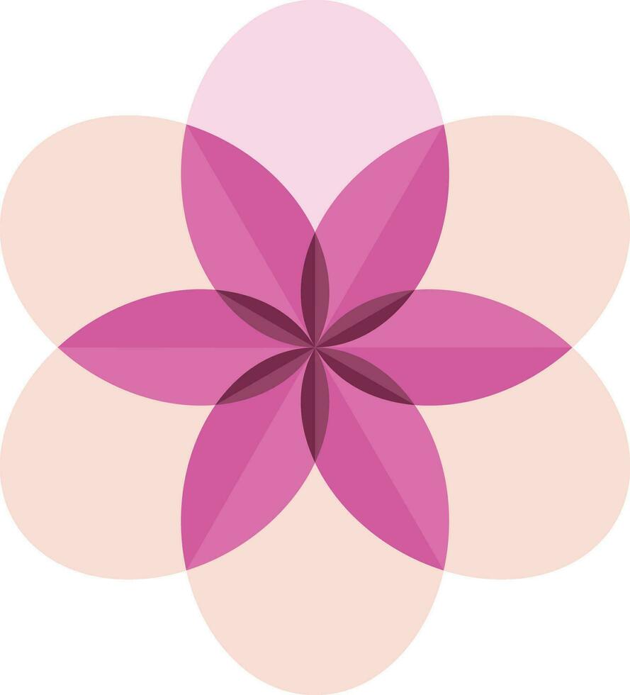 lila einfach geometrisch Blume Kreis vektor