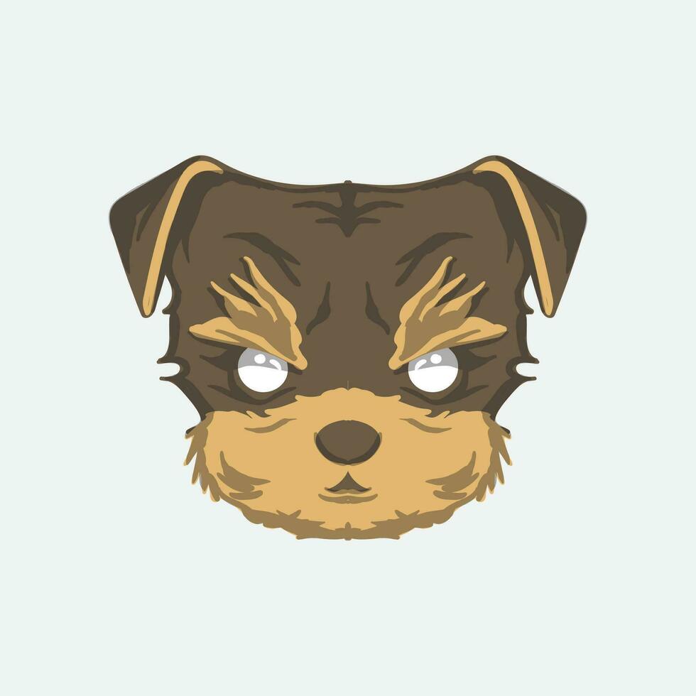 söt huvud hund vektor illustration prfekt för söt sällskapsdjur hund vektor design