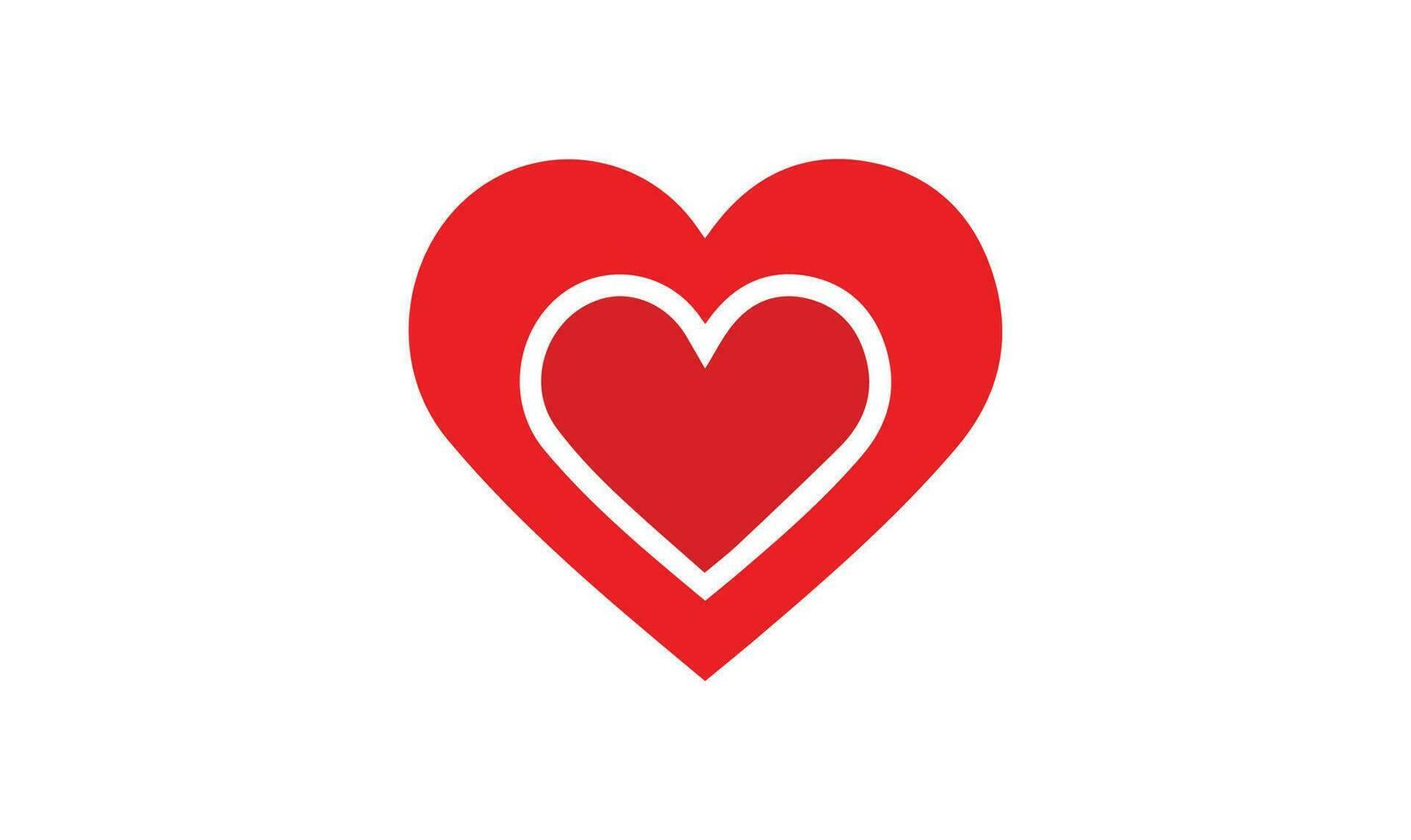 dubbel- två hjärtan vektor ikon eller logotyp