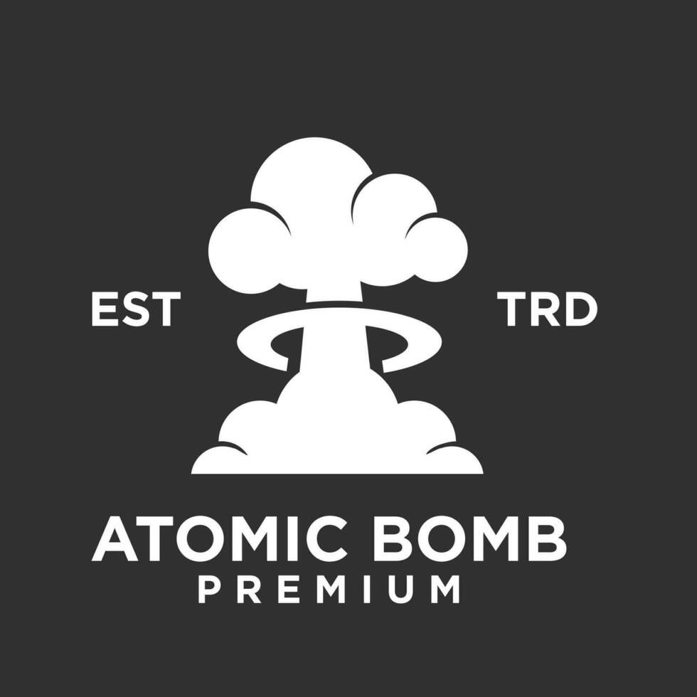 atom- bomba logotyp ikon design illustration vektor