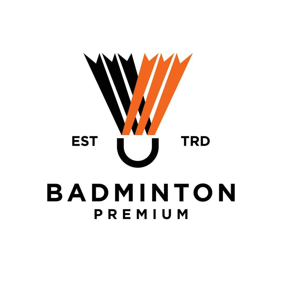 badminton abstrakt logotyp ikon design illustration vektor