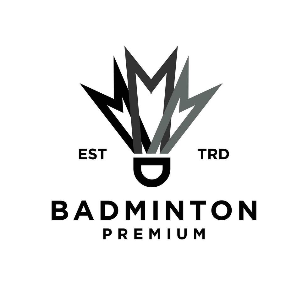 badminton abstrakt logotyp ikon design illustration vektor