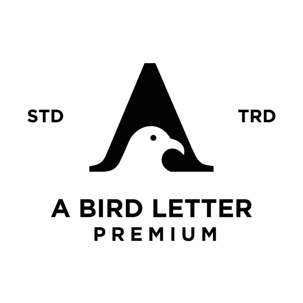 ein Vogel Brief Logo Symbol Design Illustration vektor