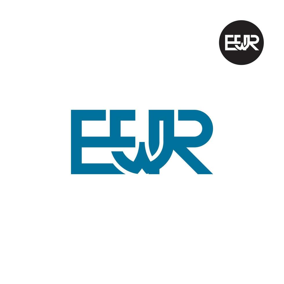 Brief ewr Monogramm Logo Design vektor
