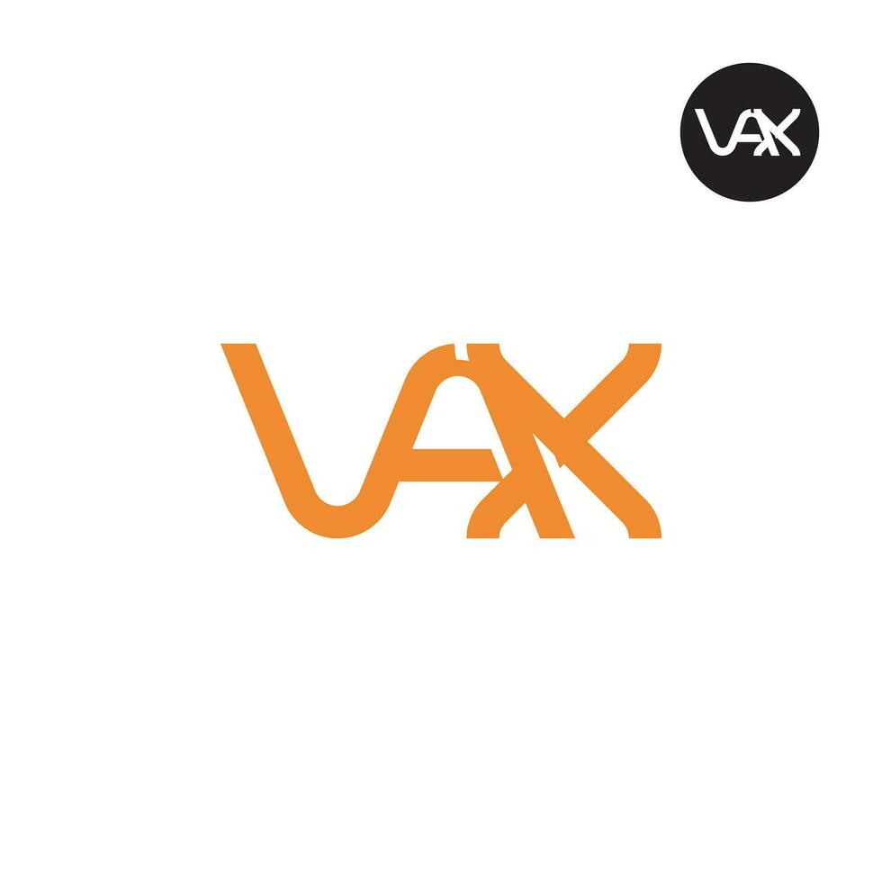 Brief vax Monogramm Logo Design vektor