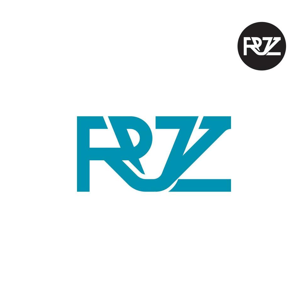 brev rvz monogram logotyp design vektor