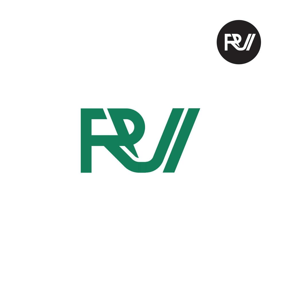 Brief rvi Monogramm Logo Design vektor