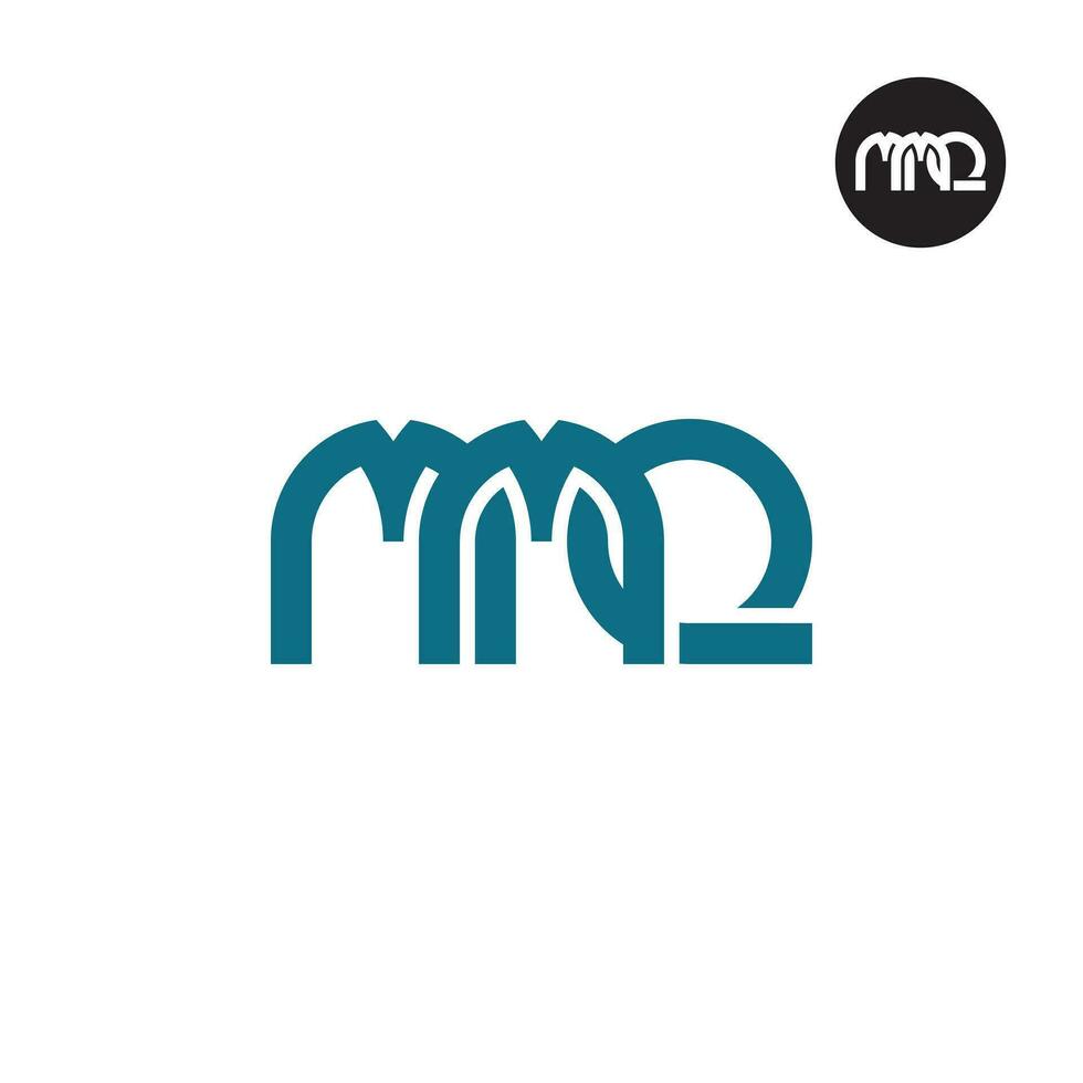 Brief mmq Monogramm Logo Design vektor