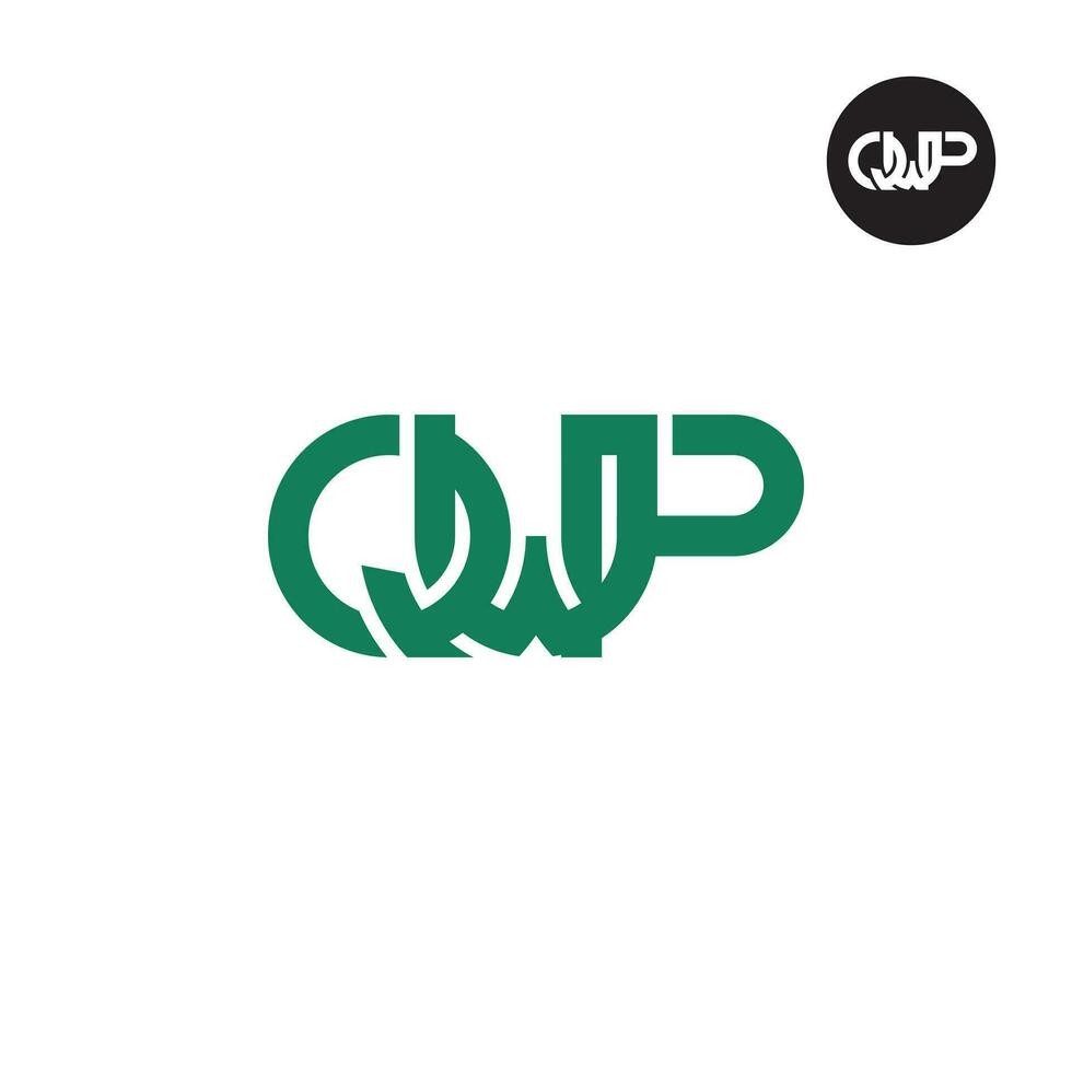 Brief qwp Monogramm Logo Design vektor