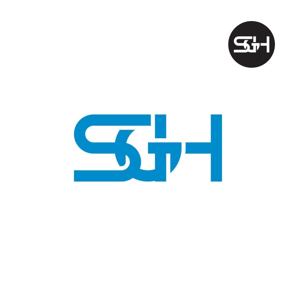 brev sgh monogram logotyp design vektor