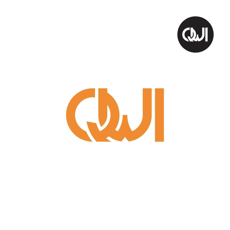 brev qwi monogram logotyp design vektor